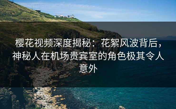 樱花视频深度揭秘：花絮风波背后，神秘人在机场贵宾室的角色极其令人意外