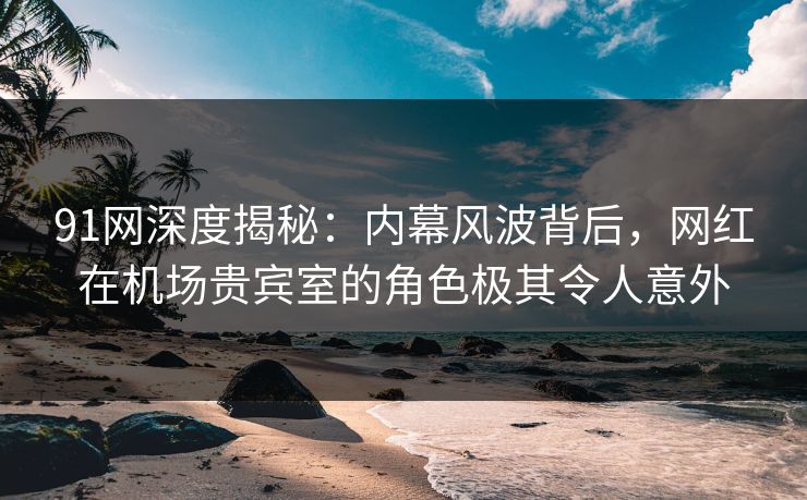 91网深度揭秘：内幕风波背后，网红在机场贵宾室的角色极其令人意外